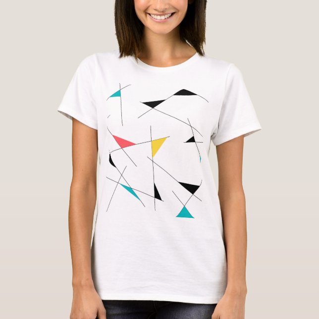 Modern, trendig, enkel, roligtens geometriska graf t shirt (Framsida)