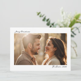 Modern Trendig - ett par julfoto Julkort