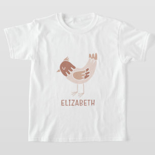 Modern, trendig fågel anpassad design t shirt