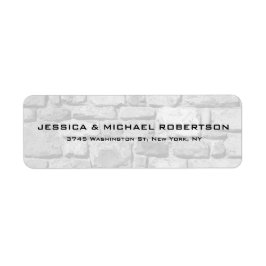 Modern Trendig-familj med oformaterad Elegant i gr Returadress Etikett