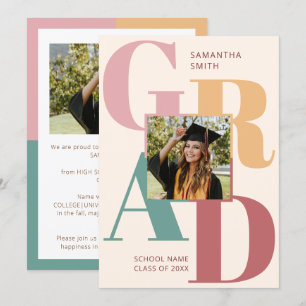 Modern Trendig Färg Typografi 2 foto Studenten Meddelande