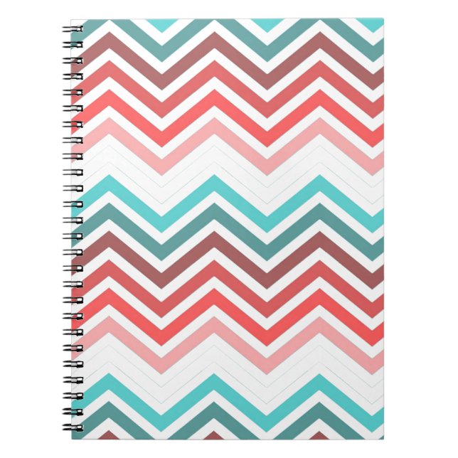 Modern, trendig, färglös chevron zigzag anteckningsbok (Framsidan)