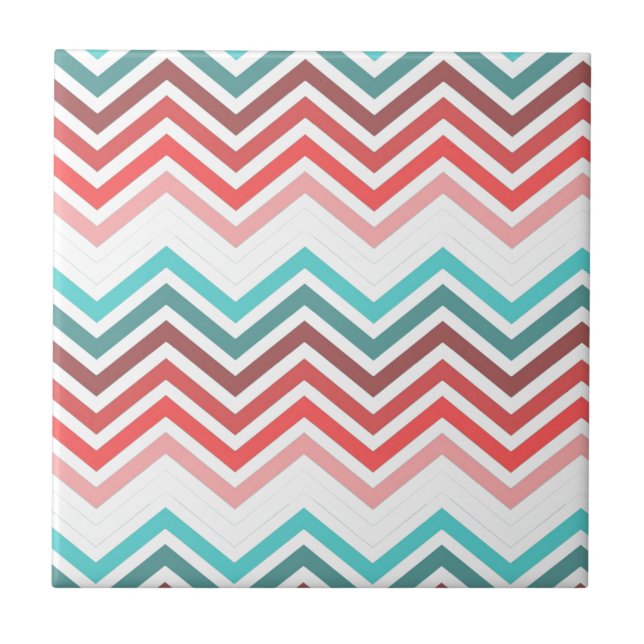 Modern, trendig, färglös chevron zigzag kakelplatta (Framsidan)