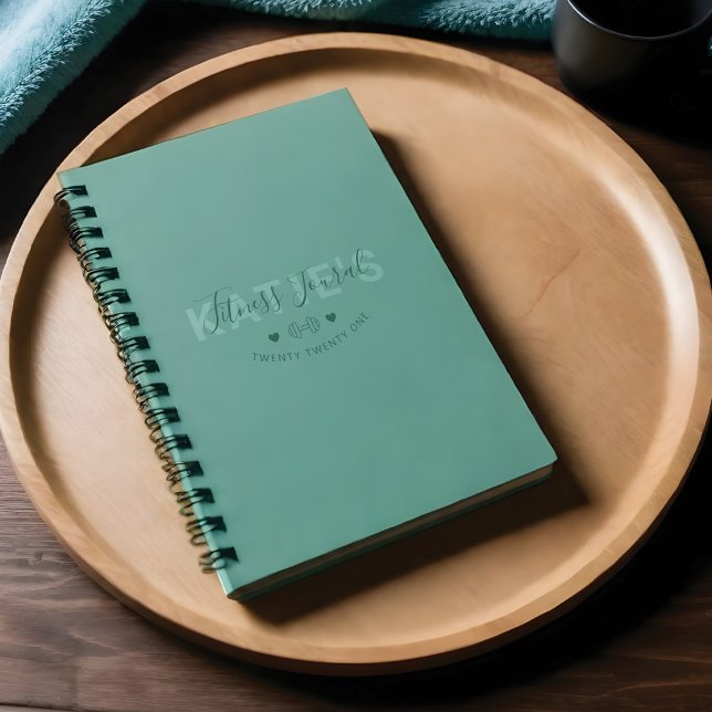 Modern Trendig Fitness Journal Mint Grönt Anteckningsbok (Modern Trendy Fitness Journal Mint Green)