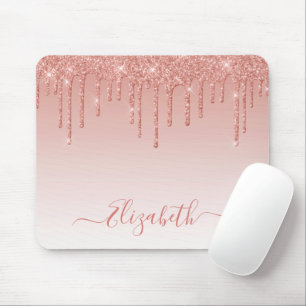 Modern Trendig Glitter Roséguld Stilfullt Skrift Musmatta