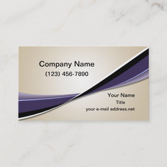 Modern Trendig Graphic Tan-Lila Visitkort (Framsida)