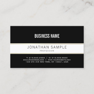 Modern Trendig Guld Kreativ Plain Simple Company Visitkort