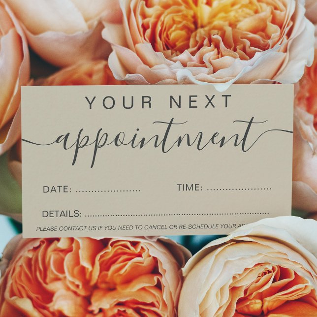 Modern trendig, jordton än professionell tidsbeställning kort (Skapare uppladdad)