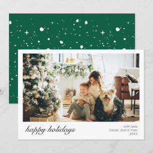 Modern Trendig - Julfotopatfamilj Julkort