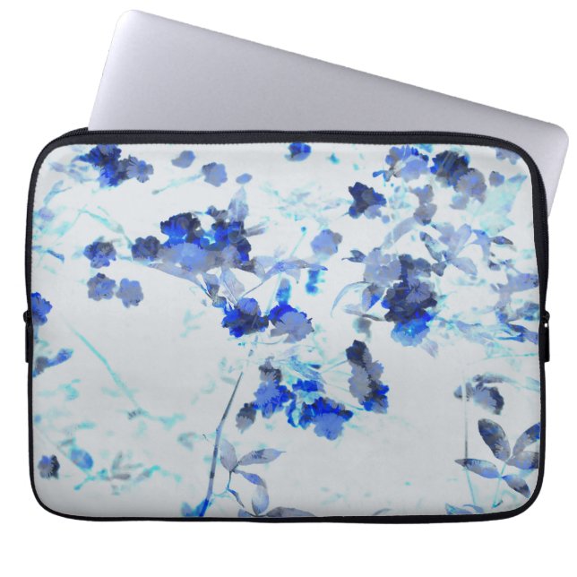 Modern, trendig konst av blommigt/blomma mönster laptop fodral (Framsidan)