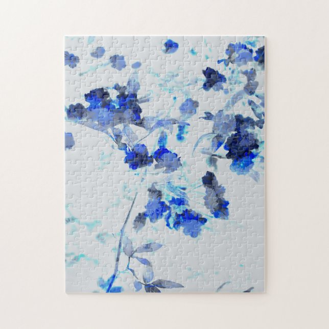 Modern, trendig konst av blommigt/blomma mönster pussel (Vertikal)