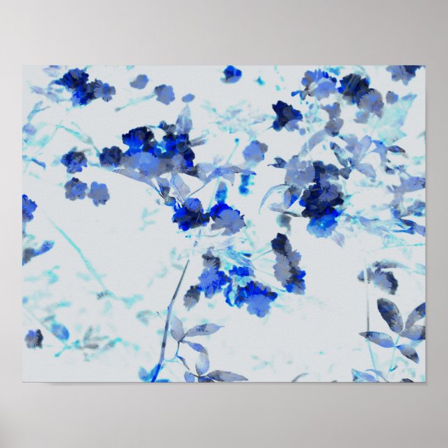 Modern, trendig konst av blommönster poster (Framsidan)