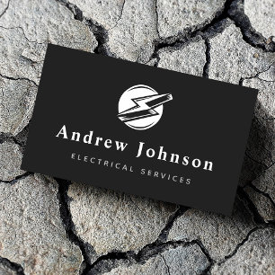 Modern Trendig Lightning Light Electrical Service Visitkort