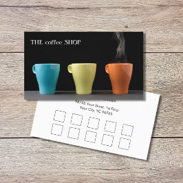 Modern Trendig Loyalty Card Coffee Tea Shop Lojalitetskort