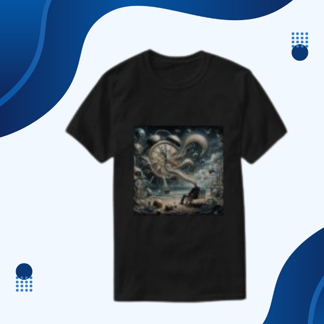 Modern Trendig Man Time Himmel Surreal T Shirt (Skapare uppladdad)