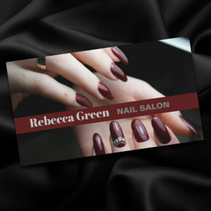Modern Trendig Manicurist Nail Artist Nail Salon Visitkort