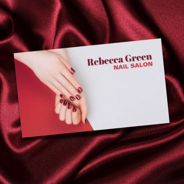 Modern Trendig Manicurist Nail Artist Nail Salon Visitkort (Modern Trendy Manicurist Nail Artist Nail Salon Business Card)