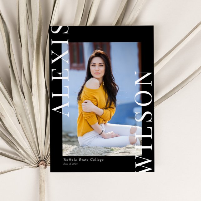 Modern Trendig - minimalistisk 3-foto-Studenten Inbjudningar (Skapare uppladdad)