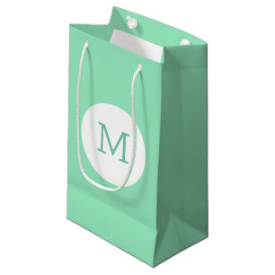 Modern Trendig Mint-Grönt - vit monogrammall