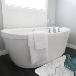 Modern Trendig Mörk Teal Guld Marble Badrumsmatta