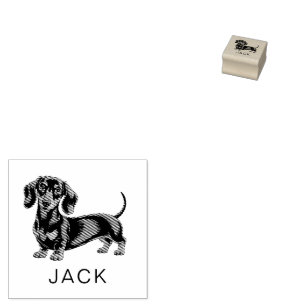 Modern Trendig Personlig Dachshund  Stämpel