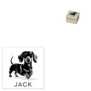 Modern Trendig Personlig Dachshund  Stämpel