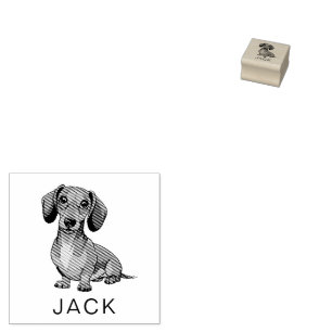 Modern Trendig Personlig Dachshund  Stämpel