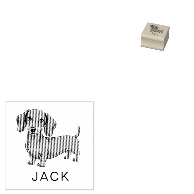 Modern Trendig Personlig Dachshund  Stämpel (Stämplad)