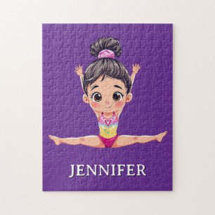 Modern Trendig Personlig Gymnastik Gymnast Pussel
