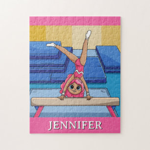 Modern Trendig Personlig Gymnastik Gymnast Pussel