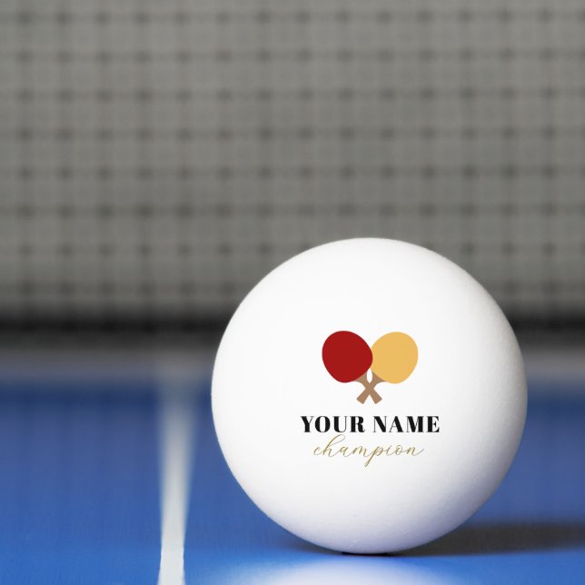 Modern Trendig Personlig Namn Ping Pong Boll (Netto)