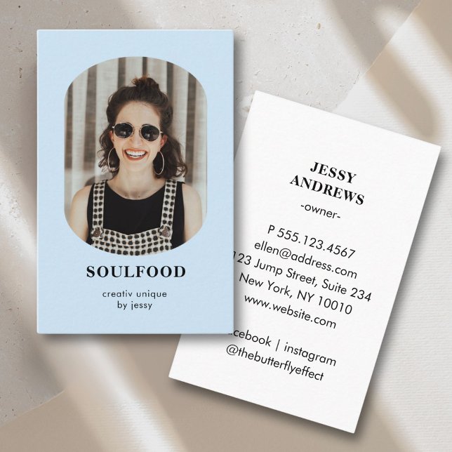 Modern Trendig Photo Affärskort Visitkort (Modern Trendy Photo Business Card)