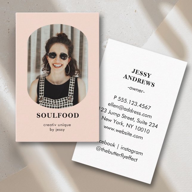 Modern Trendig Photo Affärskort Visitkort (Modern Trendy Photo Business Card)