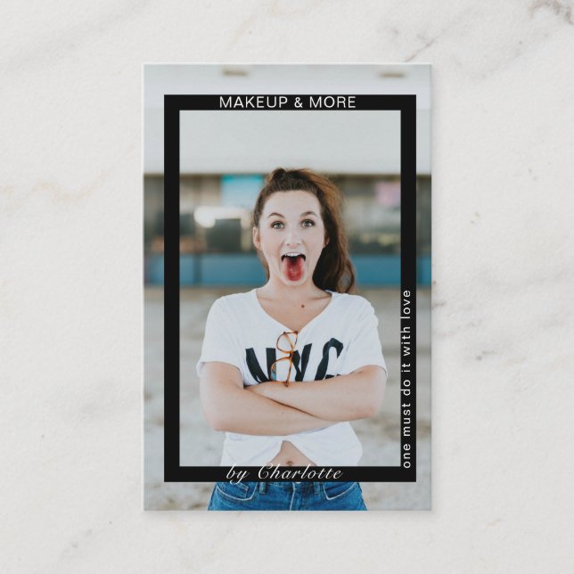 Modern Trendig Photo Affärskort Visitkort (Framsida)