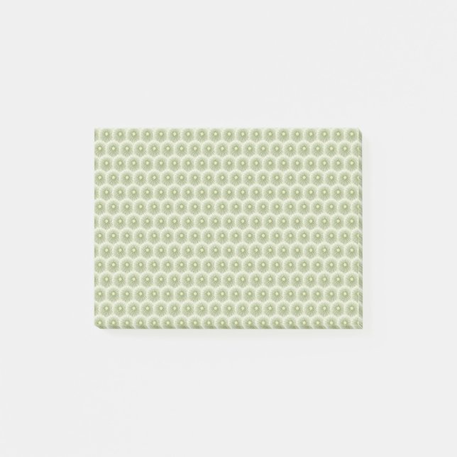 Modern Trendig Photo Collage Grönt Sea Urchin Post-it Block (Framsida)