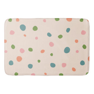 Modern trendig polka dots mönster rosa badrumsmatta