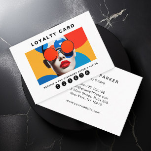 Modern trendig pop Loyalty 5 Salon Visitkort
