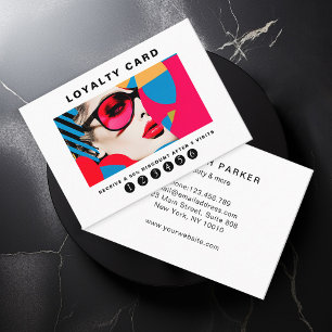 Modern trendig pop Loyalty 5 Salon Visitkort