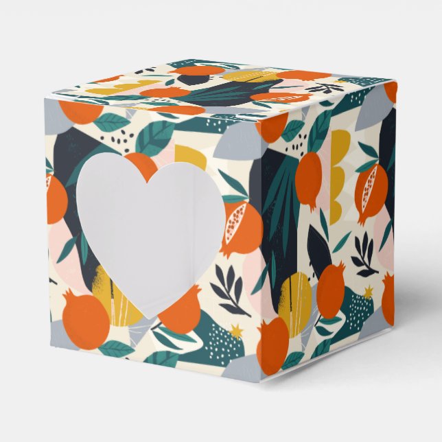 Modern Trendig Preppy Chic Apricot and Löv Presentaskar (Framsidan Sidan)