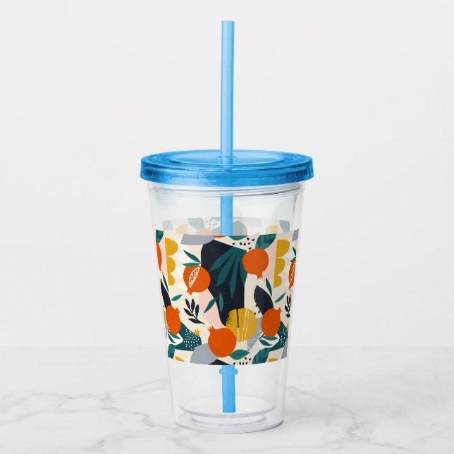Modern Trendig Preppy Chic Apricot and Löv Take Away Mugg (Framsida)