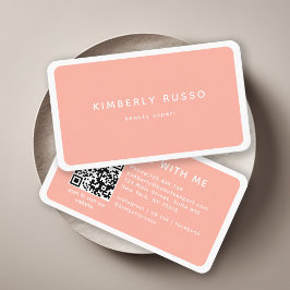 Modern, Trendig, QR-kod, Salon Visitkort