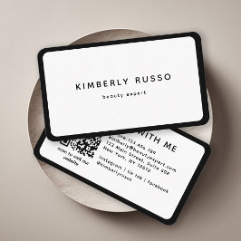 Modern, Trendig, QR-kod, Salon Visitkort