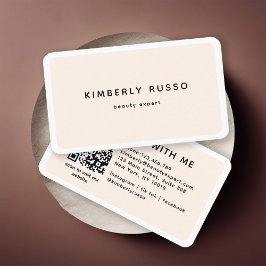 Modern, Trendig, QR-kod, Salon Visitkort