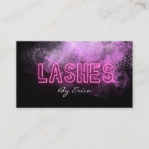 Modern Trendig Rosa Neon Lash Beauty Business Car