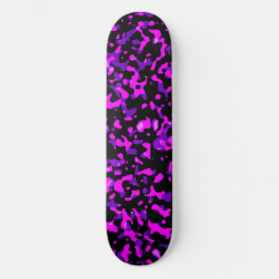 Modern Trendig Rosa och Lila Camouflage Mönster Mini Skateboard Bräda 18,5 Cm
