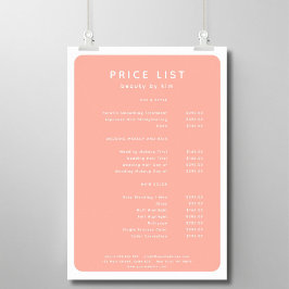 Modern, Trendig, Salon Pris List Poster