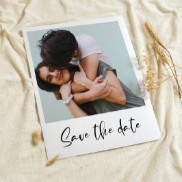 Modern trendig Save the Date fotokort Meddelande