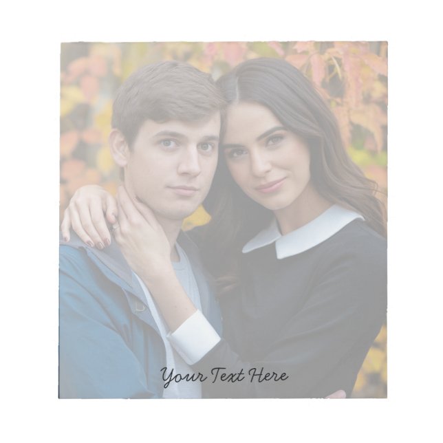 Modern Trendig Skapa eget foto och text Anteckningsblock (Framsida)