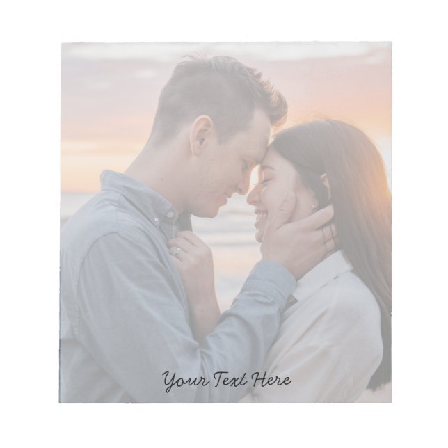 Modern Trendig Skapa eget foto och text Anteckningsblock (Framsida)