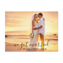 Modern Trendig-skriptfoto Vi Har-gift